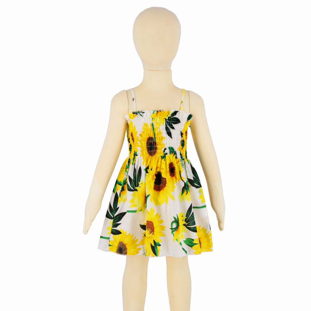 Summer cotton dress for baby girls, fashionable dress for little girls, thin suspender skirt, children's floral skirt