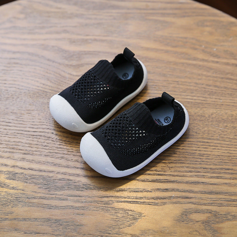 Children's shoes 2020 spring and autumn new baby toddler shoes baby soft sole boys and girls knitted indoor shoes wholesale