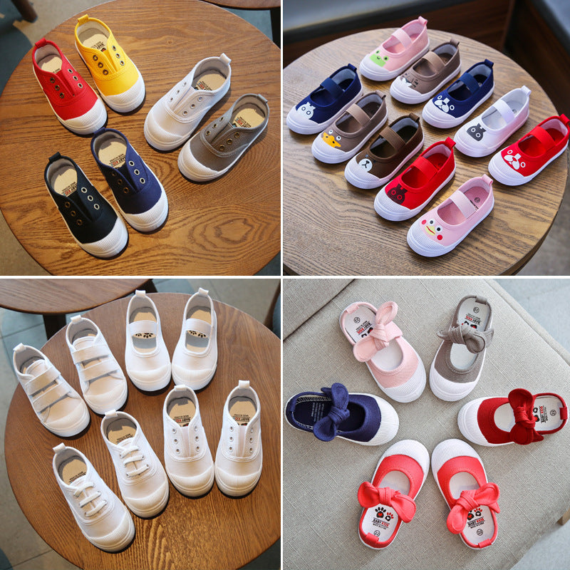 Spring and autumn children's shoes Korean version of children's canvas shoes baby casual shoes boys and girls skateboard shoes a wholesale trend
