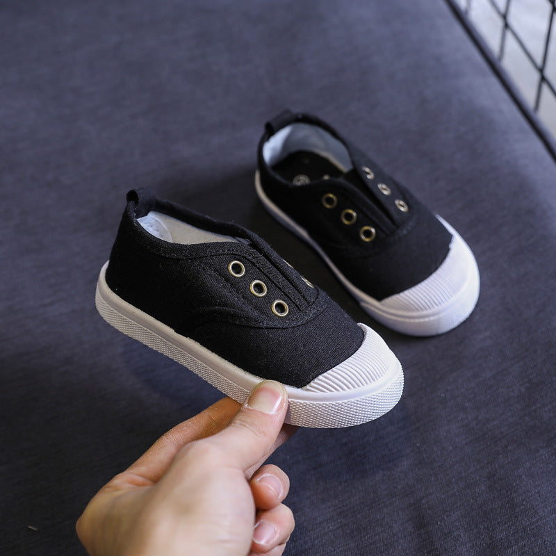 Spring and autumn children's shoes Korean version of children's canvas shoes baby casual shoes boys and girls skateboard shoes a wholesale trend