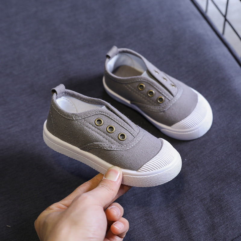 Spring and autumn children's shoes Korean version of children's canvas shoes baby casual shoes boys and girls skateboard shoes a wholesale trend