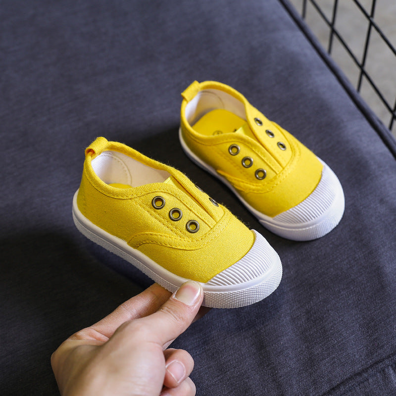 Spring and autumn children's shoes Korean version of children's canvas shoes baby casual shoes boys and girls skateboard shoes a wholesale trend