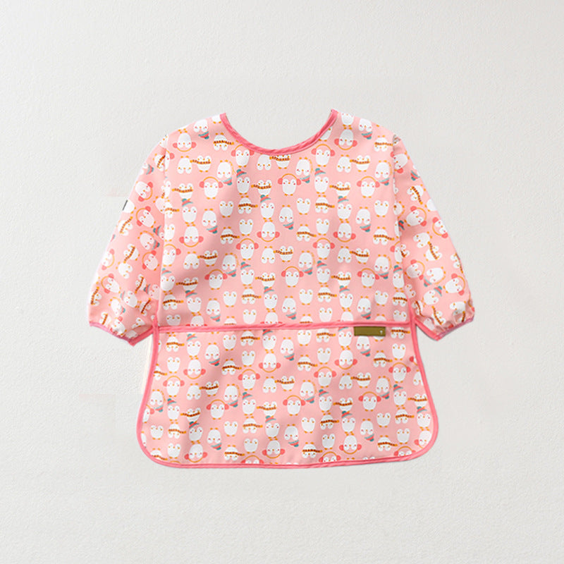 Umbrella children's waterproof bib long sleeve baby waterproof overalls infant polyester taffeta full body waterproof dinner clothes