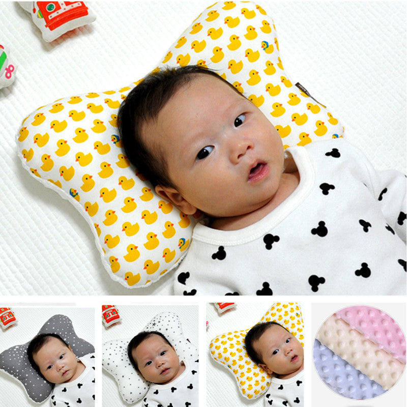 Touch bean function baby pillow pure cotton shaping pillow 20-year-old newborn anti-bias head correction baby pillow A13