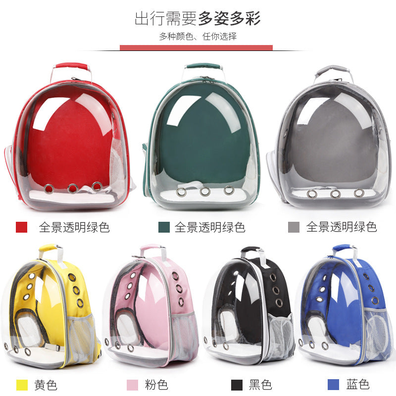 P factory wholesale Hawo net red panoramic transparent space cat bag cat and dog space bag backpack pet backpack