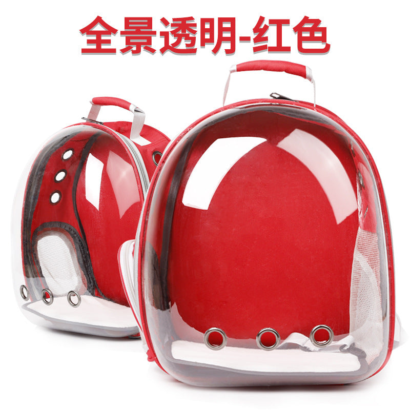 P factory wholesale Hawo net red panoramic transparent space cat bag cat and dog space bag backpack pet backpack