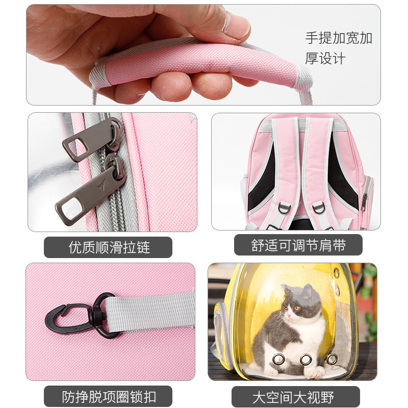 P factory wholesale Hawo net red panoramic transparent space cat bag cat and dog space bag backpack pet backpack