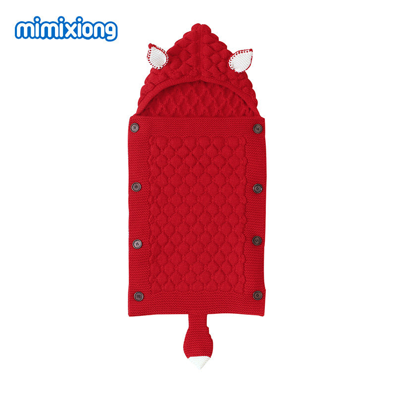 ins hot selling spring and autumn baby sleeping bag cute shape solid color newborn envelope anti-kick blanket