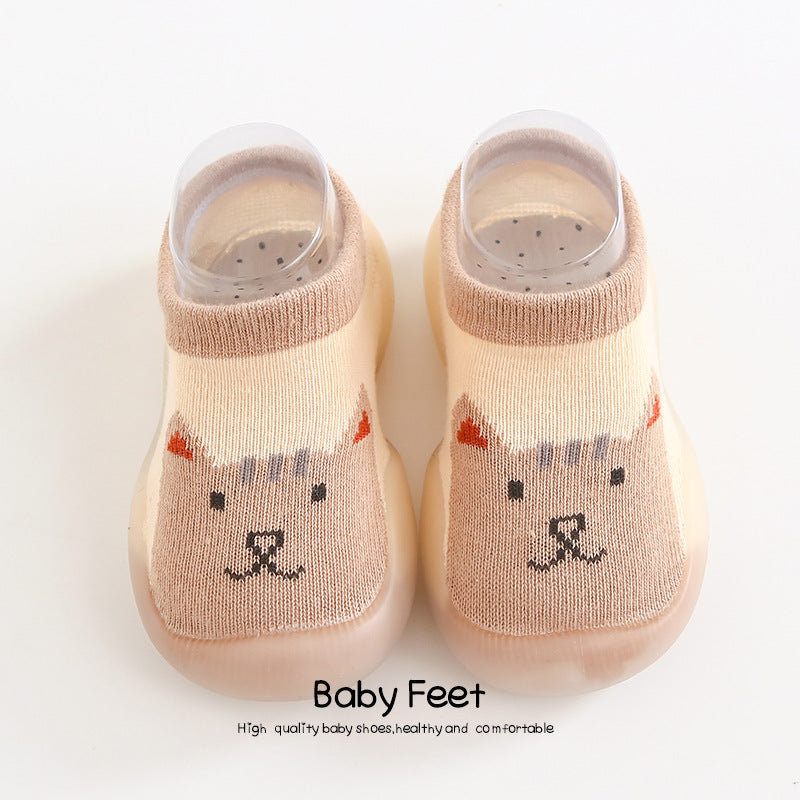 Korean style children's indoor soft-soled shoes spring and autumn baby breathable non-slip baby socks shoes toddler shoes wholesale