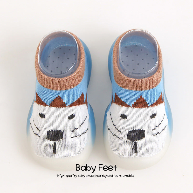 Korean style children's indoor soft-soled shoes spring and autumn baby breathable non-slip baby socks shoes toddler shoes wholesale