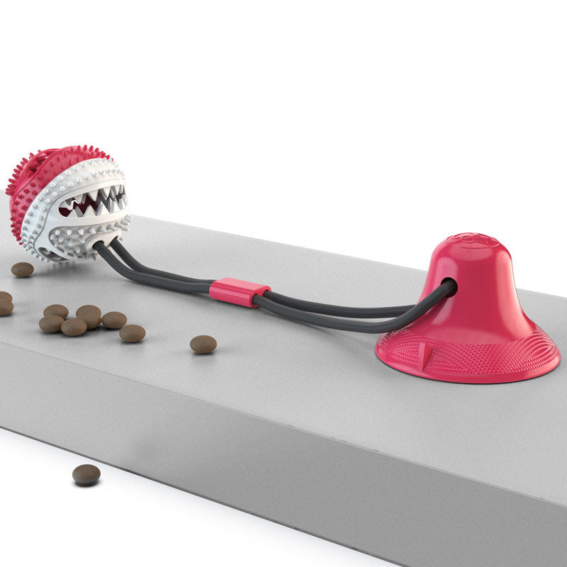Pet Molar Amazon hot sale pet supplies teething leaker chew resistant ball suction cup dog toy
