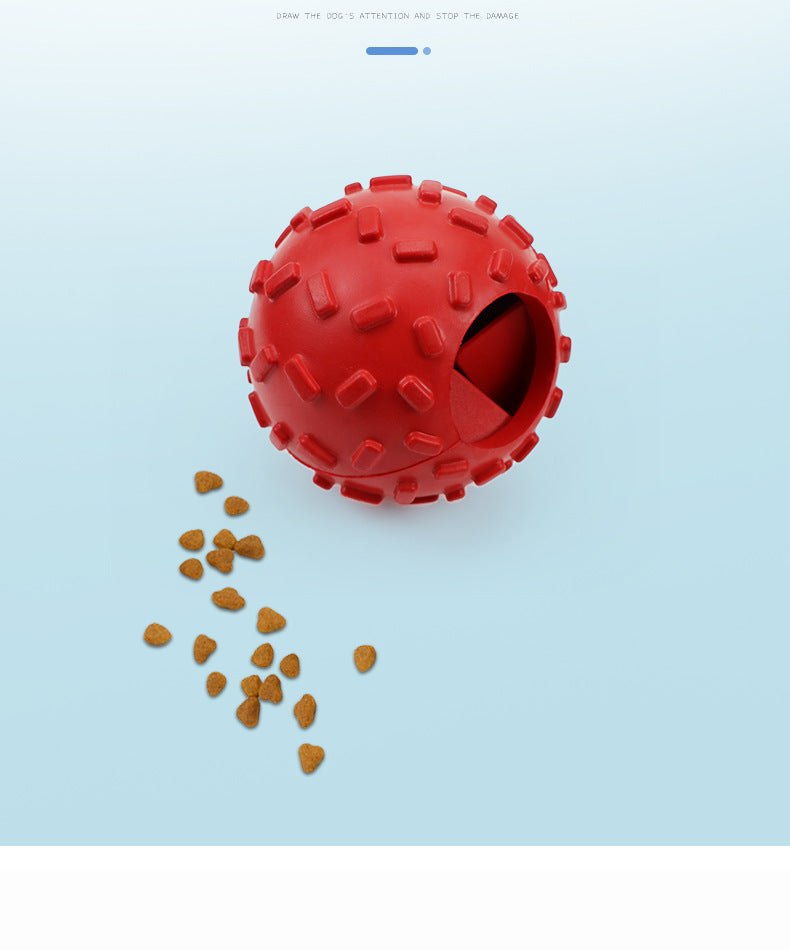 Pet toy dog food leakage slow food dog toy ball molar dog bite toy chewing resistant rubber dog toy ball