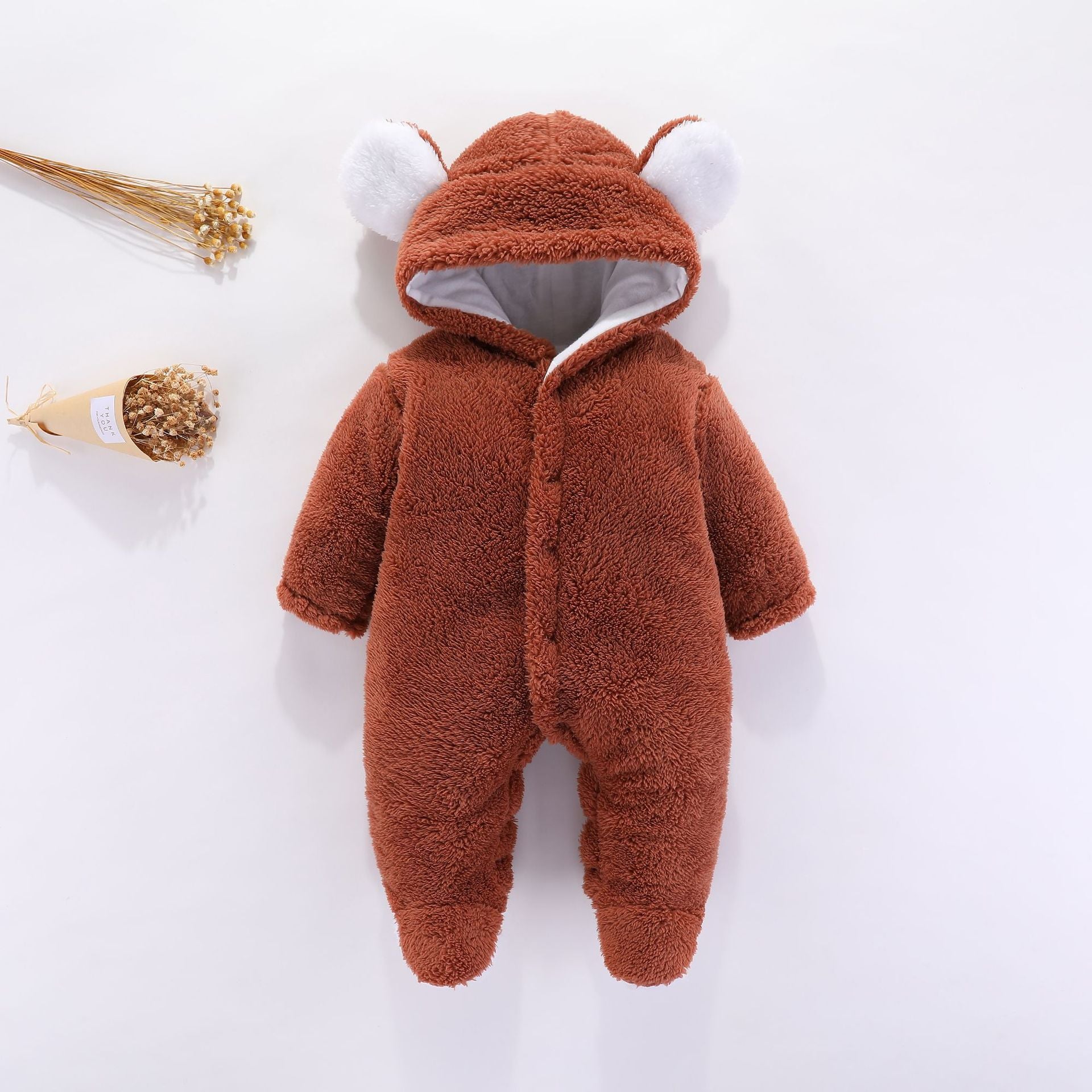 Spring and Autumn Baby Jumpsuit Shu Cotton Wool Climbing Clothes Newborn Winter Baby Baby Clothes Romper Kids Clothes