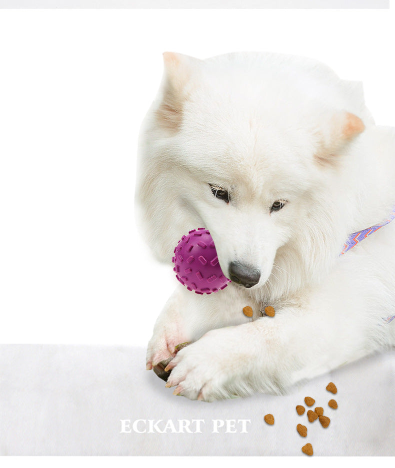 Pet toy dog food leakage slow food dog toy ball molar dog bite toy chewing resistant rubber dog toy ball