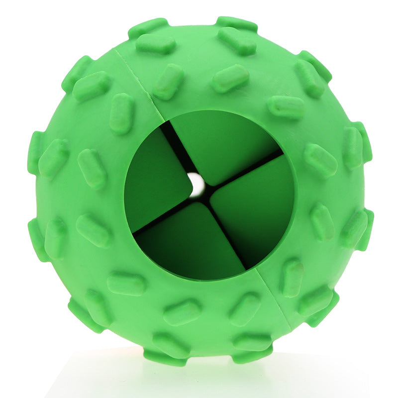 Pet toy dog food leakage slow food dog toy ball molar dog bite toy chewing resistant rubber dog toy ball