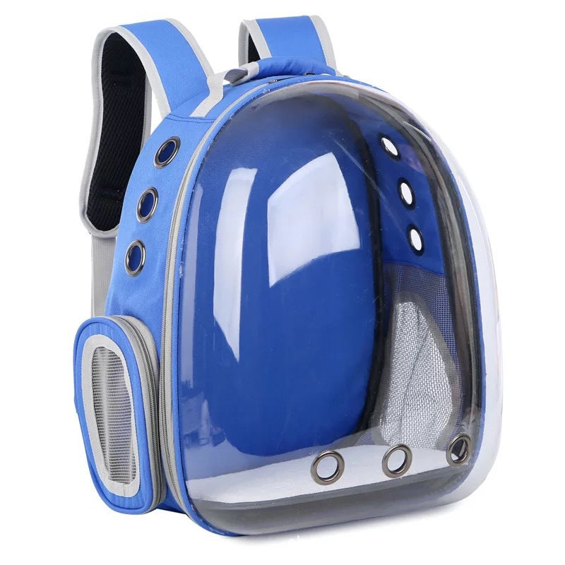 Cat Backpack New Pet Bag Large Capacity Breathable Transparent Shell Pet Shoulder Carrying Bag Pure Color Cat Bag Dog Backpack