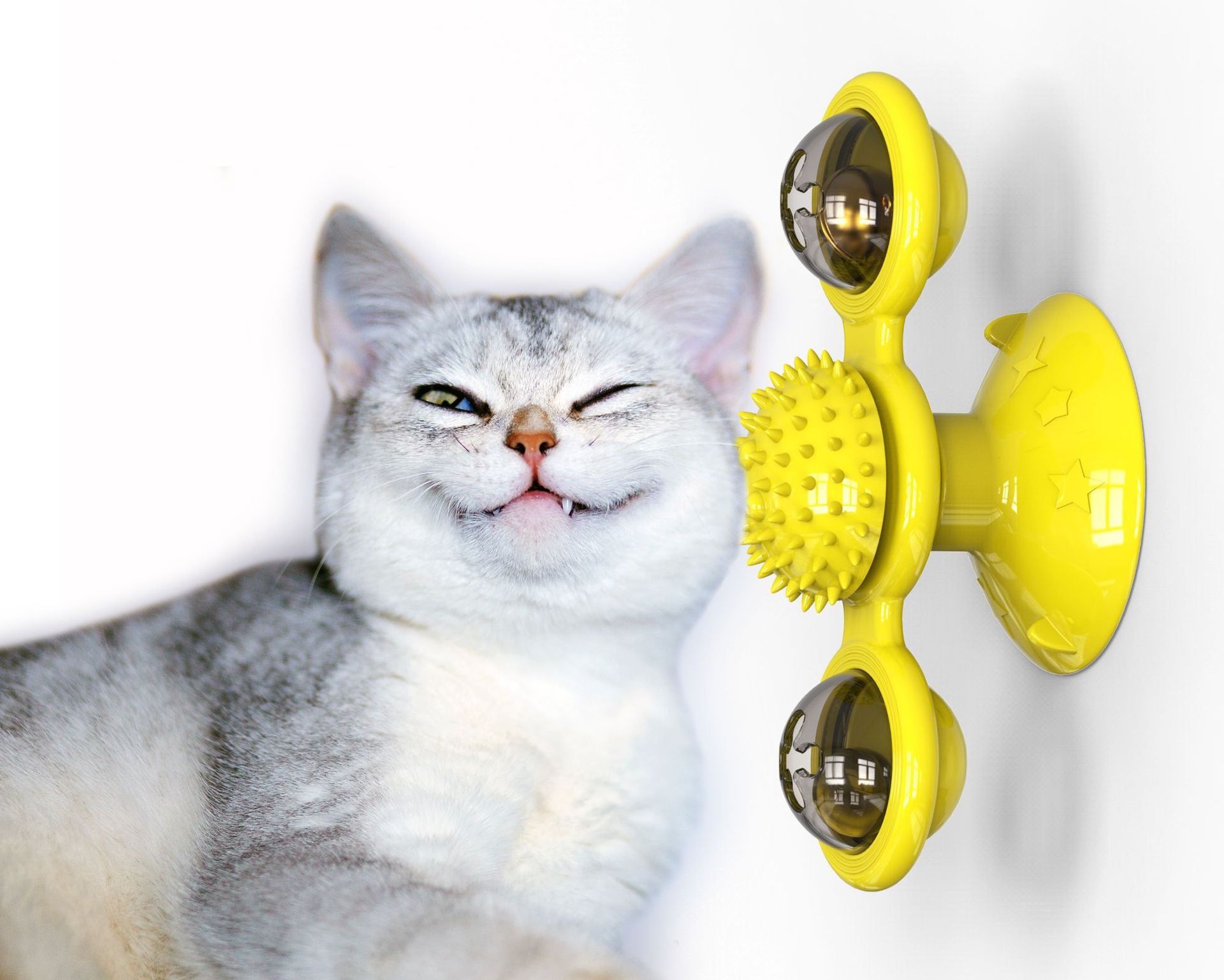 Amazon hot selling windmill cat toy turntable cat scratcher cat brush pet supplies manufacturer