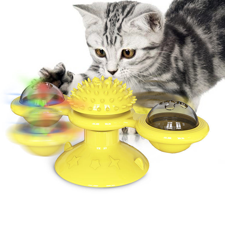 Pet supplies factory wholesale company new hot Amazon cat turntable mint toy spinning windmill