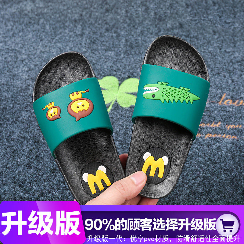 Children's slippers summer boys and girls indoor children's non-slip soft bottom home baby cartoon middle and older children's parent-child slippers