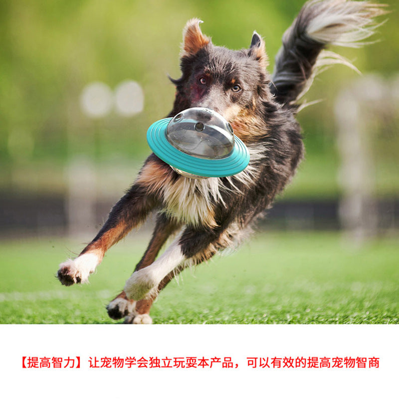 Gnawing Bite-resistant Dog Toy Frisbee Ufo Leakage Food Ball Puzzle Dog Supplies Pet Supplies