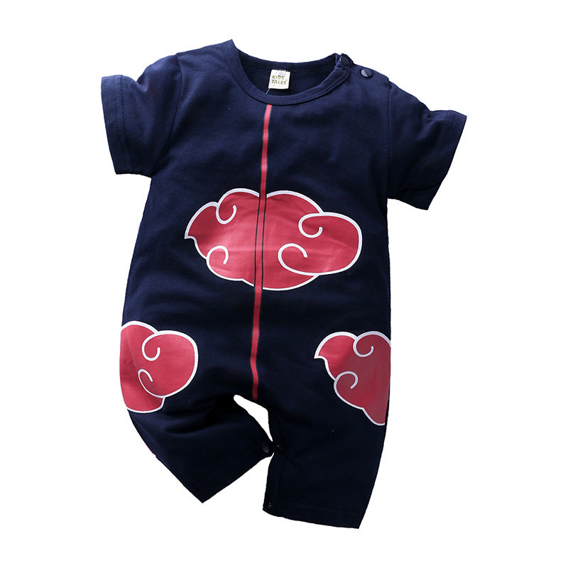 Summer cartoon anime baby boy short-sleeved harem foreign trade baby Japanese jumpsuit cosplay crawler suit