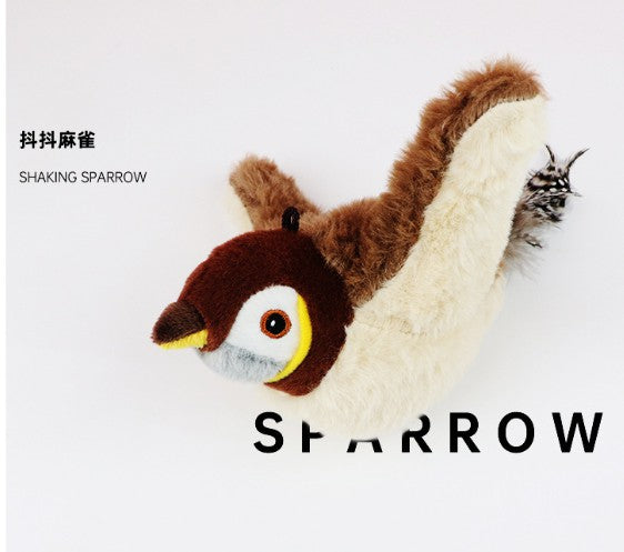 Simulation sparrow cat toy sound electric pet to relieve boredom rechargeable bird cat to relieve boredom