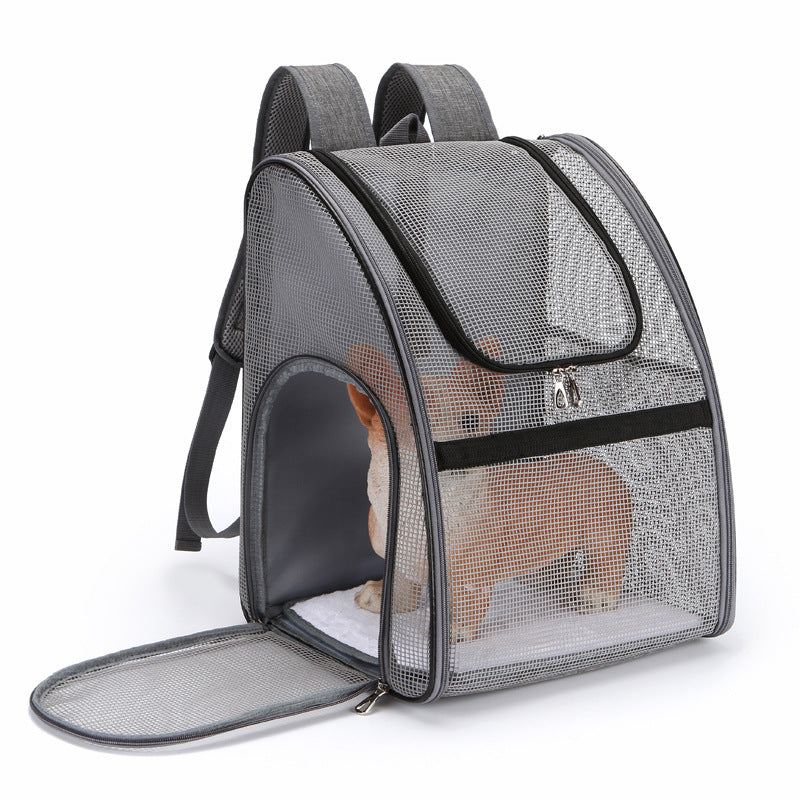 Factory direct selling pet bag dog cat folding out bag pet breathable backpack pet box