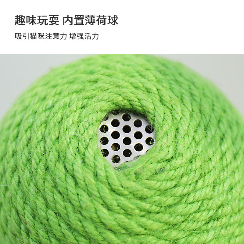 Cat toy pet sisal ball teasing cat ball tumbler cat toy cactus ball cat scratching board claw grinding supplies wholesale