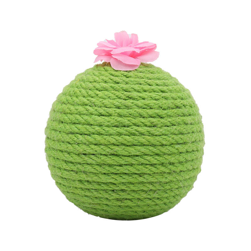 Cat toy pet sisal ball teasing cat ball tumbler cat toy cactus ball cat scratching board claw grinding supplies wholesale
