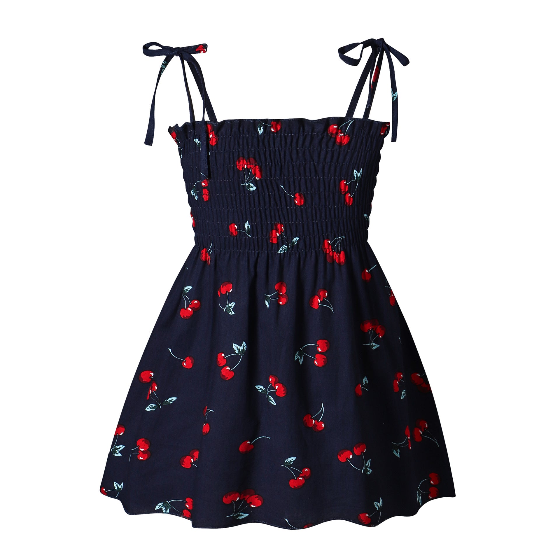 Summer cotton dress for baby girls, fashionable dress for little girls, thin suspender skirt, children's floral skirt