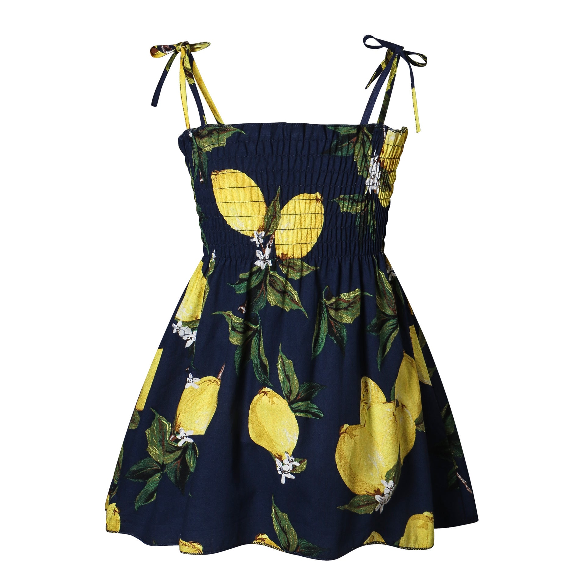 Summer cotton dress for baby girls, fashionable dress for little girls, thin suspender skirt, children's floral skirt
