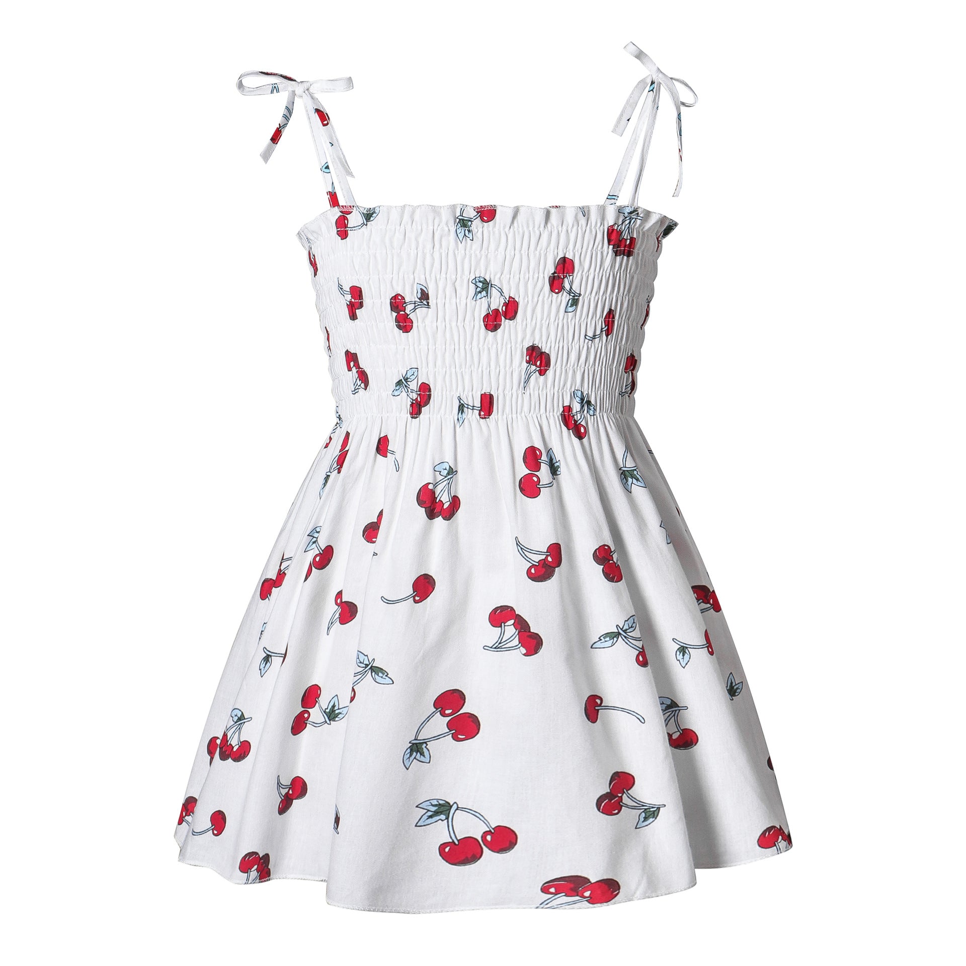 Summer cotton dress for baby girls, fashionable dress for little girls, thin suspender skirt, children's floral skirt
