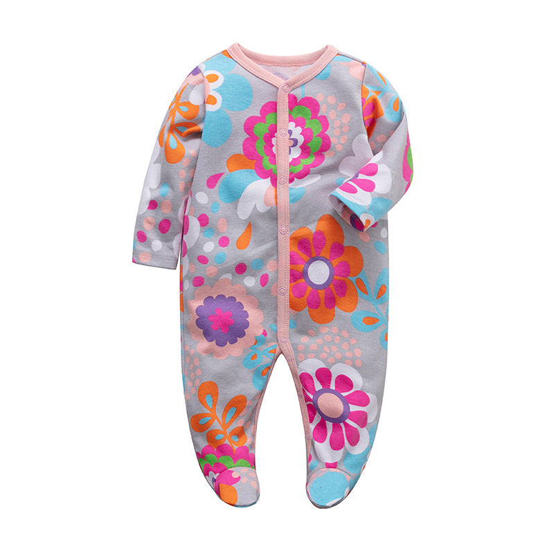 Manufacturers wholesale baby jumpsuits with feet and rompers for newborns jumpsuits with farts romper spring and autumn pajamas baby clothes