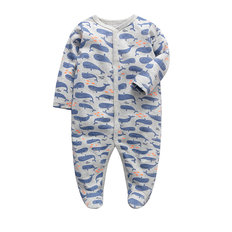 Manufacturers wholesale baby jumpsuits with feet and rompers for newborns jumpsuits with farts romper spring and autumn pajamas baby clothes