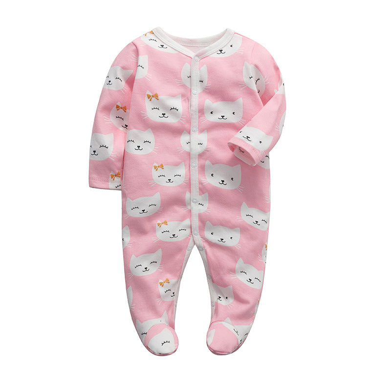 Manufacturers wholesale baby jumpsuits with feet and rompers for newborns jumpsuits with farts romper spring and autumn pajamas baby clothes