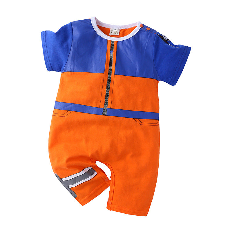 Summer cartoon anime baby boy short-sleeved harem foreign trade baby Japanese jumpsuit cosplay crawler suit