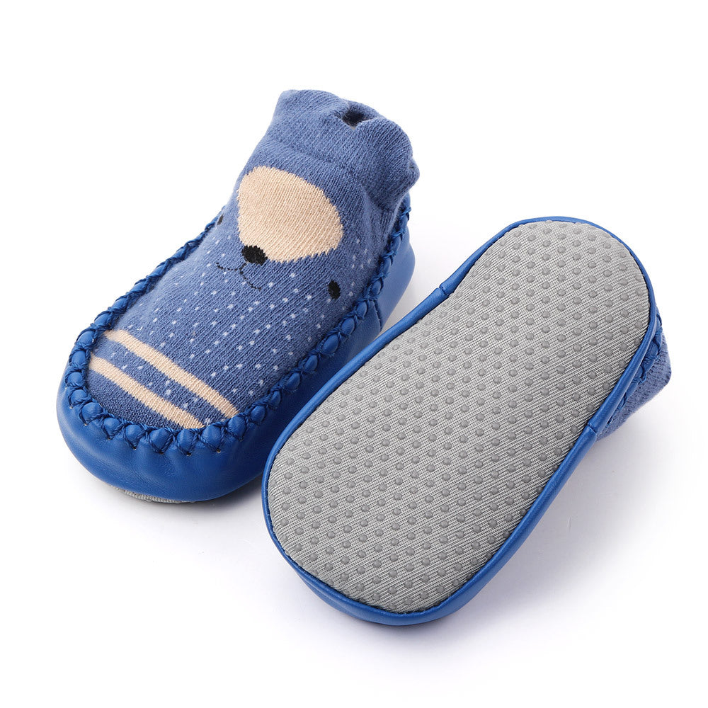 Children's new cartoon baby socks Baby toddler shoes and socks Fox type non-slip soft-soled floor socks 0046