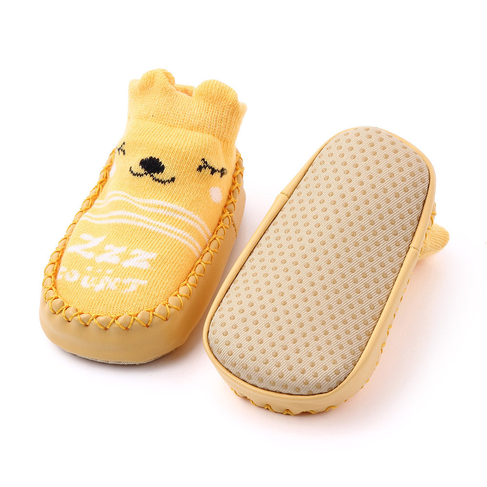 Children's new cartoon baby socks Baby toddler shoes and socks Fox type non-slip soft-soled floor socks 0046
