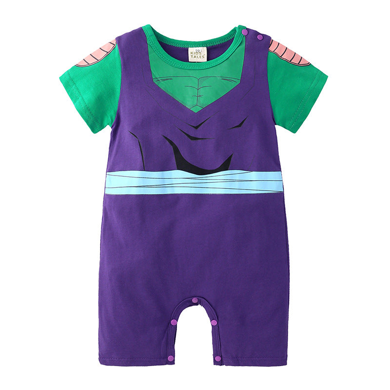 Summer cartoon anime baby boy short-sleeved harem foreign trade baby Japanese jumpsuit cosplay crawler suit
