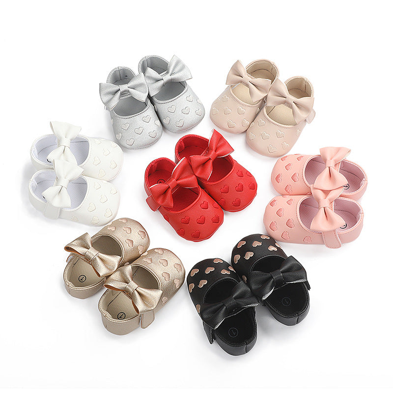 Special offer 0-1 year old baby toddler shoes baby shoes soft sole princess shoes heart-shaped princess shoes toddler shoes
