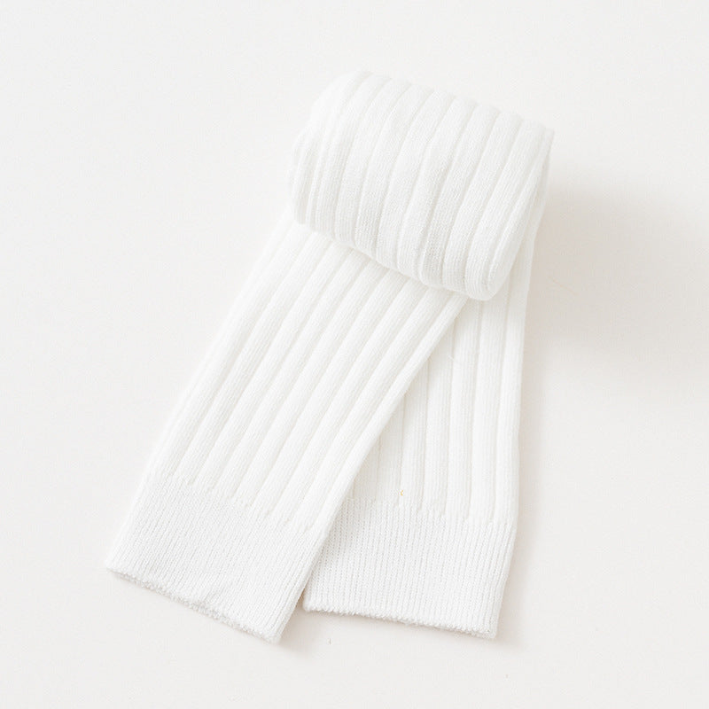 Link No. 1 Spring and Autumn Candy Color Vertical Stripe Baby Leggings Baby Cropped Pants Jumpsuit Children's Pantyhose