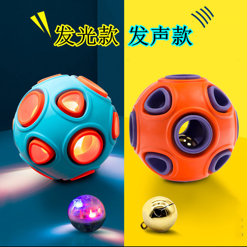 New anemone ball pet toy bell sound / luminous ball cat and dog toy bite resistant teeth interactive training