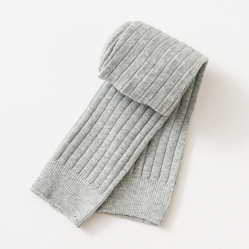 Link No. 1 Spring and Autumn Candy Color Vertical Stripe Baby Leggings Baby Cropped Pants Jumpsuit Children's Pantyhose