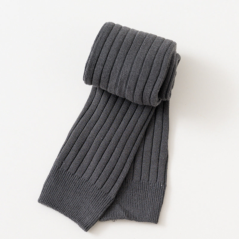 Link No. 1 Spring and Autumn Candy Color Vertical Stripe Baby Leggings Baby Cropped Pants Jumpsuit Children's Pantyhose