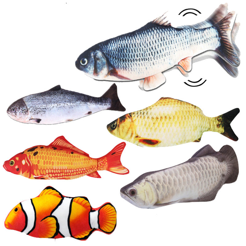 Douyin with the same simulation fish electric swing fish jumping fish cute simulation carp pet cat toy net red fish