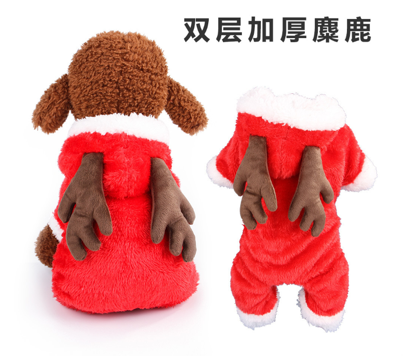 New autumn and winter pet clothes with a black collar