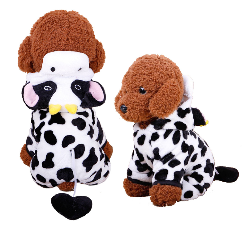 New autumn and winter pet clothes with a black collar