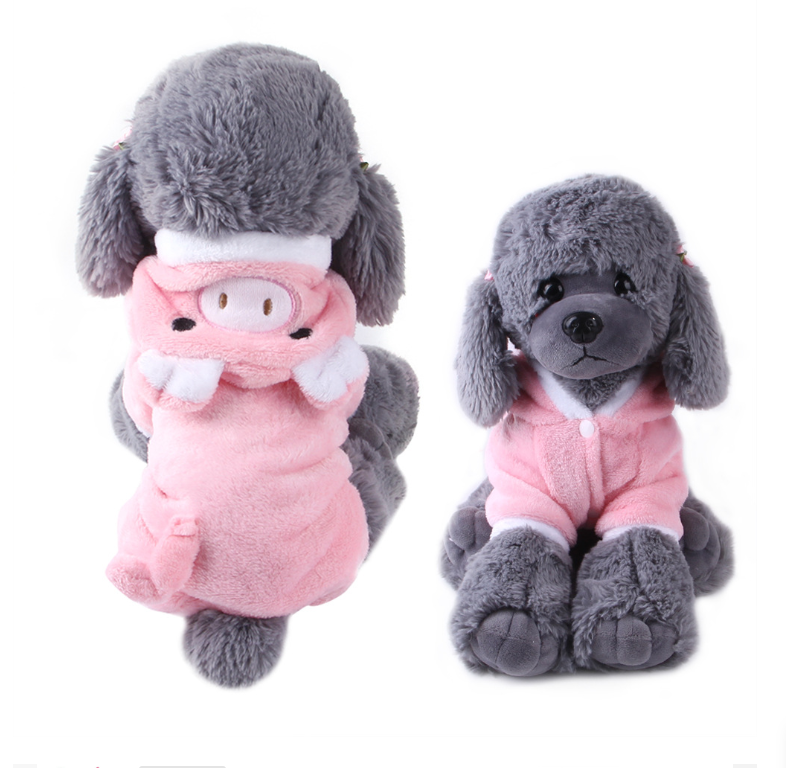 New autumn and winter pet clothes with a black collar