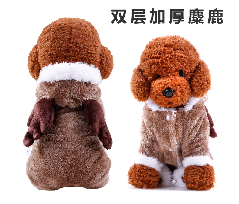 New autumn and winter pet clothes with a black collar