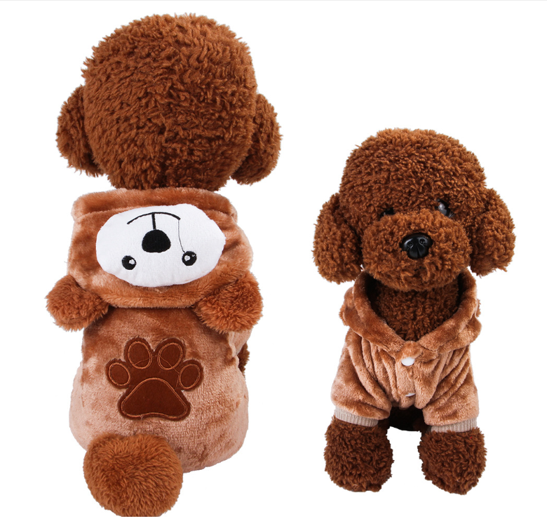 New autumn and winter pet clothes with a black collar
